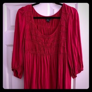 3/4 sleeve red top-super soft
